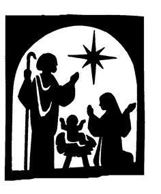 236x284 For Nativity Stained Glass Vinyl Silhouette