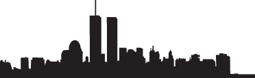 372x114 Manhattan Silhouette Sticker
