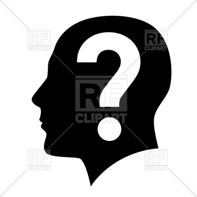 400x400 Man's Head Silhouette With Question Mark Symbol Inside Royalty