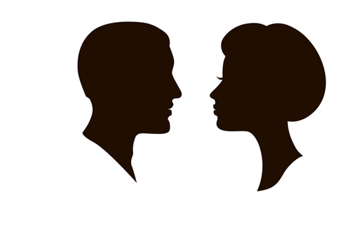 500x359 Side View Face Silhouette Clip Art