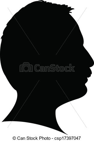 313x470 Silhouette Of A Mans Head Logo