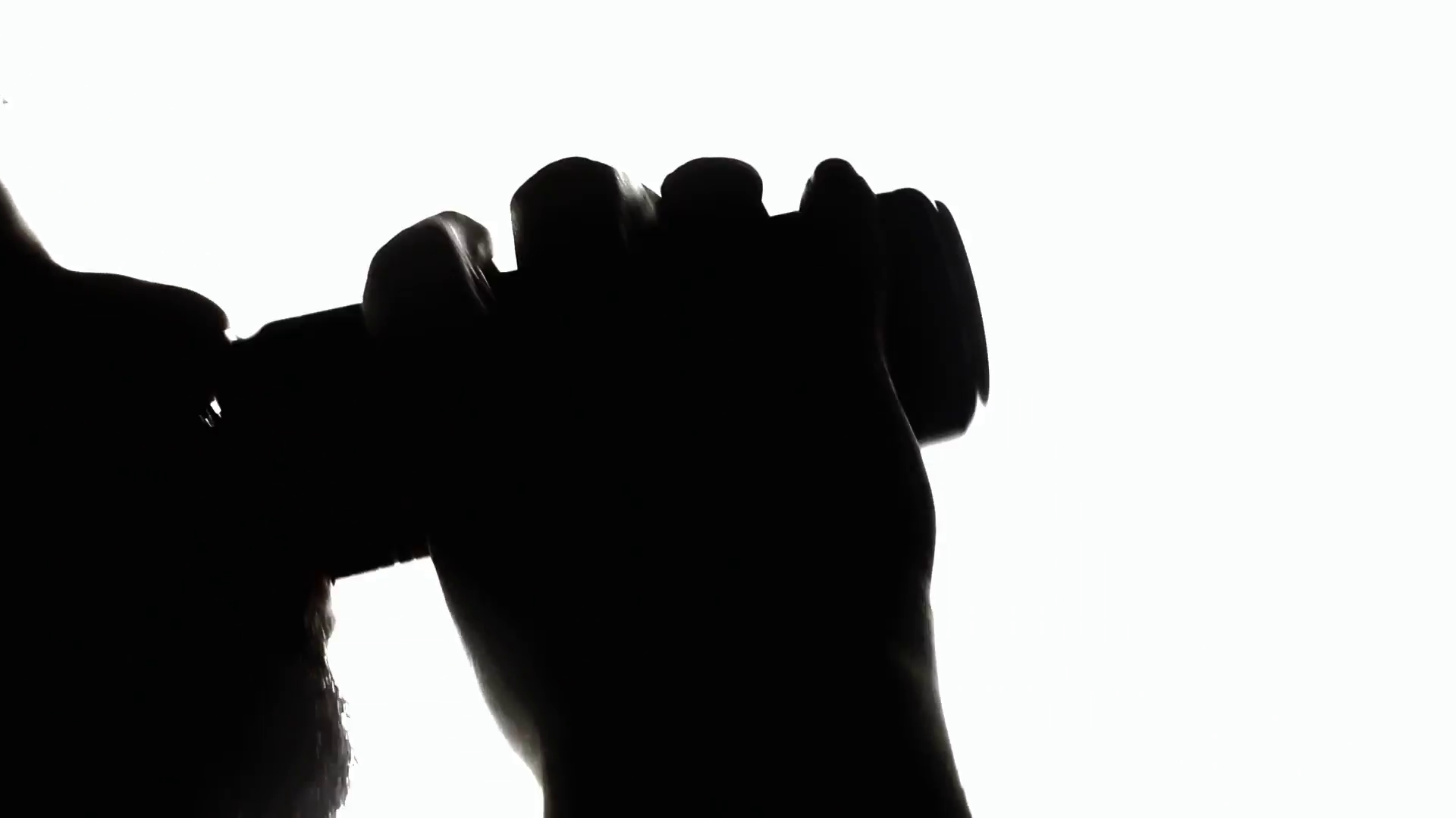 1920x1080 Silhouette Of Male Head Drinking From A Aluminum Can Stock Video