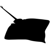 160x160 Manta Ray Silhouette Vector Graphics Stock Image And Royalty Free