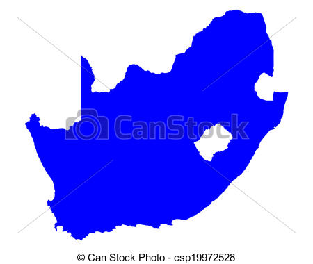 450x380 Map Of South Africa Vector Illustration