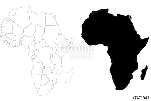 500x334 Africa Map Vector Countries Stock Image And Royalty Free Vector
