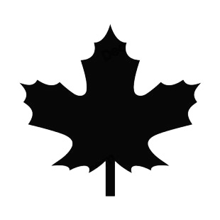 310x310 Maple Leaf Silhouette Plants Decals, Decal Sticker