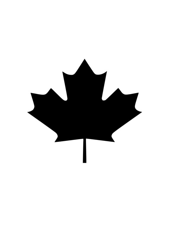 570x806 Canada Canadian Maple Leaf Outline Laptop Cup Decal Svg Digital
