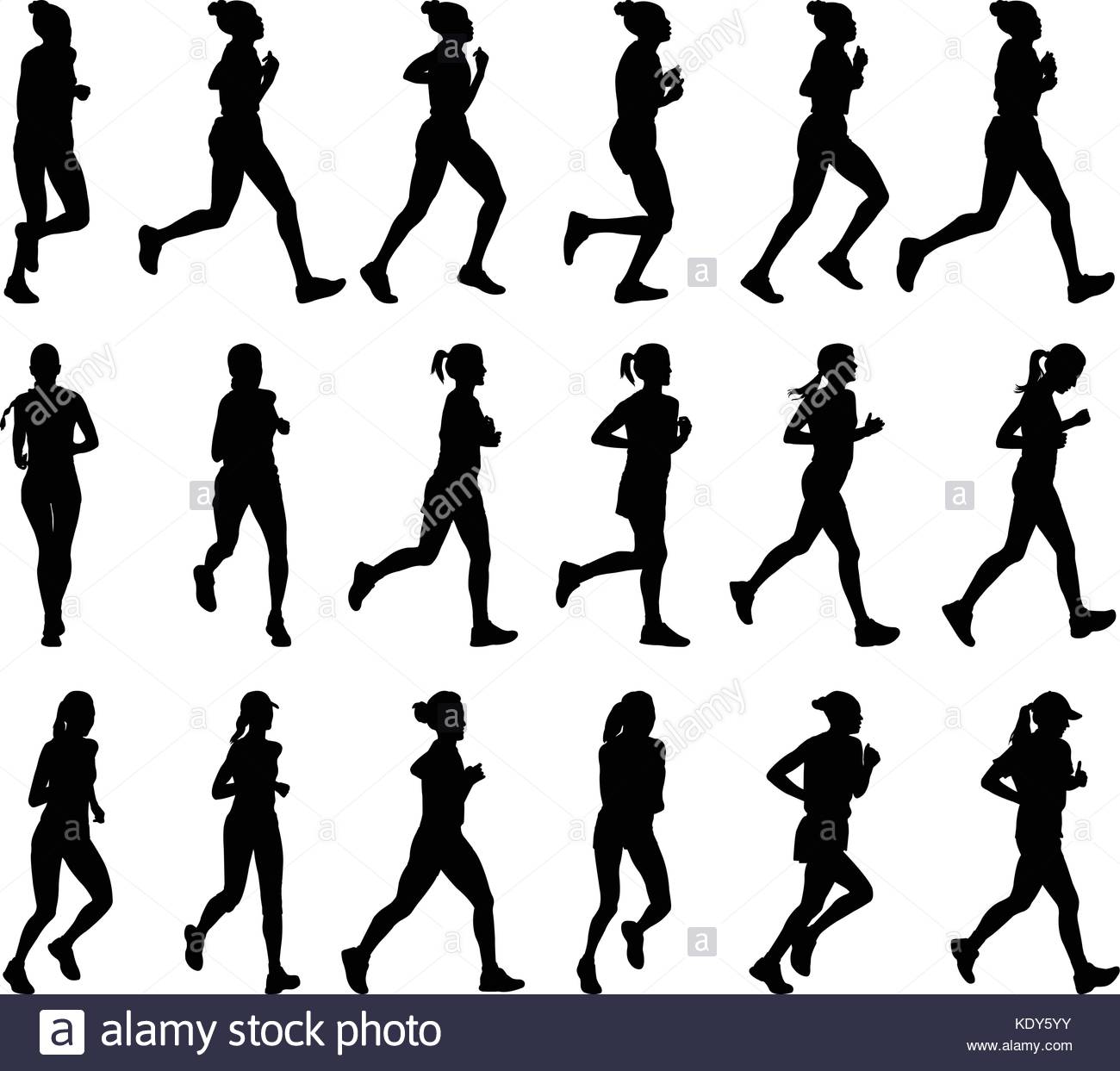 Marathon Running Silhouette