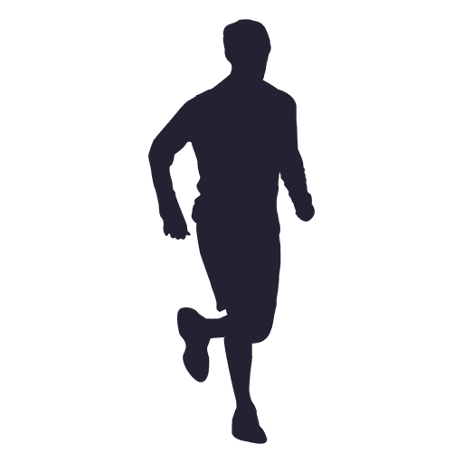 512x512 Male Marathon Running Silhouette
