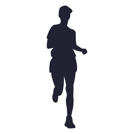 512x512 Marathon Running Female Silhouette