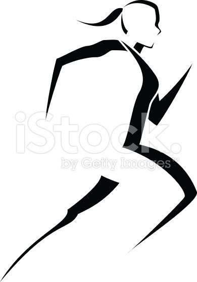 390x556 Abstract Silhouette Of A Marathon Runner