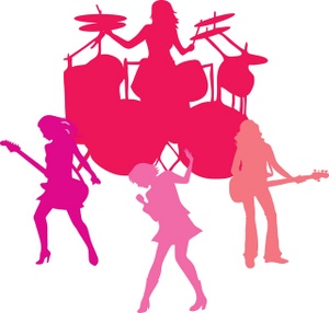 300x286 Free Girl Band Clipart