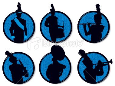 380x286 Tight Graphic Silhouette Illustrations Of A Drum Major, Drummer
