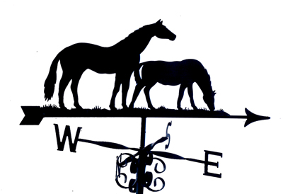 400x274 Mare And Foal Weathervanes, Wind Vanes, Weathercock, Traditional