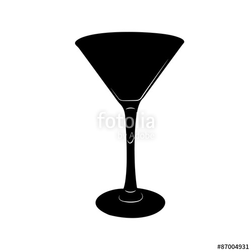 500x500 Stylized Silhouette Of Martini Glass Stock Image And Royalty Free