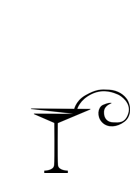 444x593 Black Martini Glass Clip Art