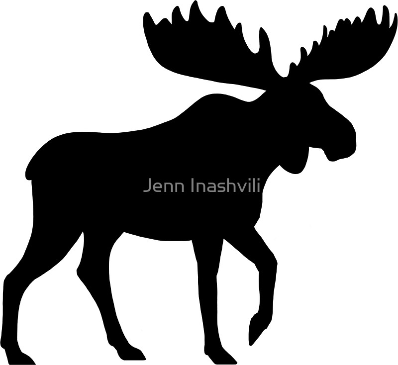 800x734 Moose Silhouette(S) Stickers By Jenn Inashvili Redbubble
