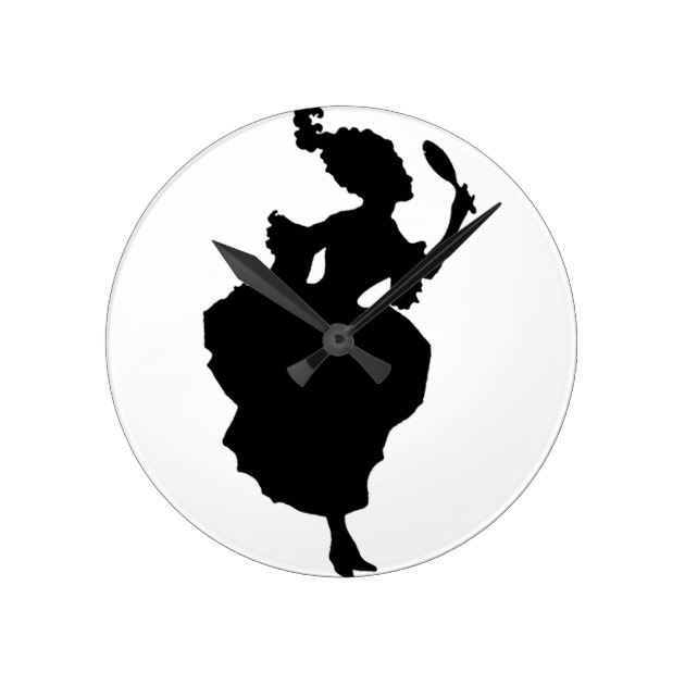 630x630 Sublime Marie Antoinette Silhouette Clock