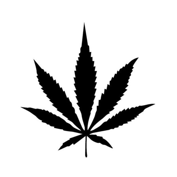 Marijuana Leaf Silhouette at GetDrawings | Free download
