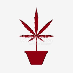 300x300 Marijuana Silhouette Premium Clipart