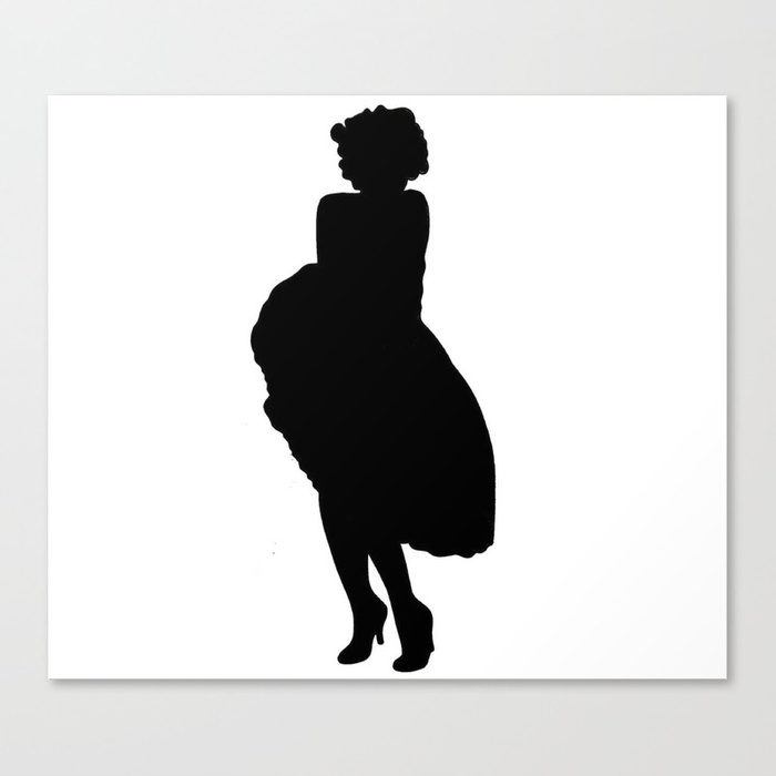 700x700 Marilyn Monroe Silhouette Canvas Print By Jsharts Society6