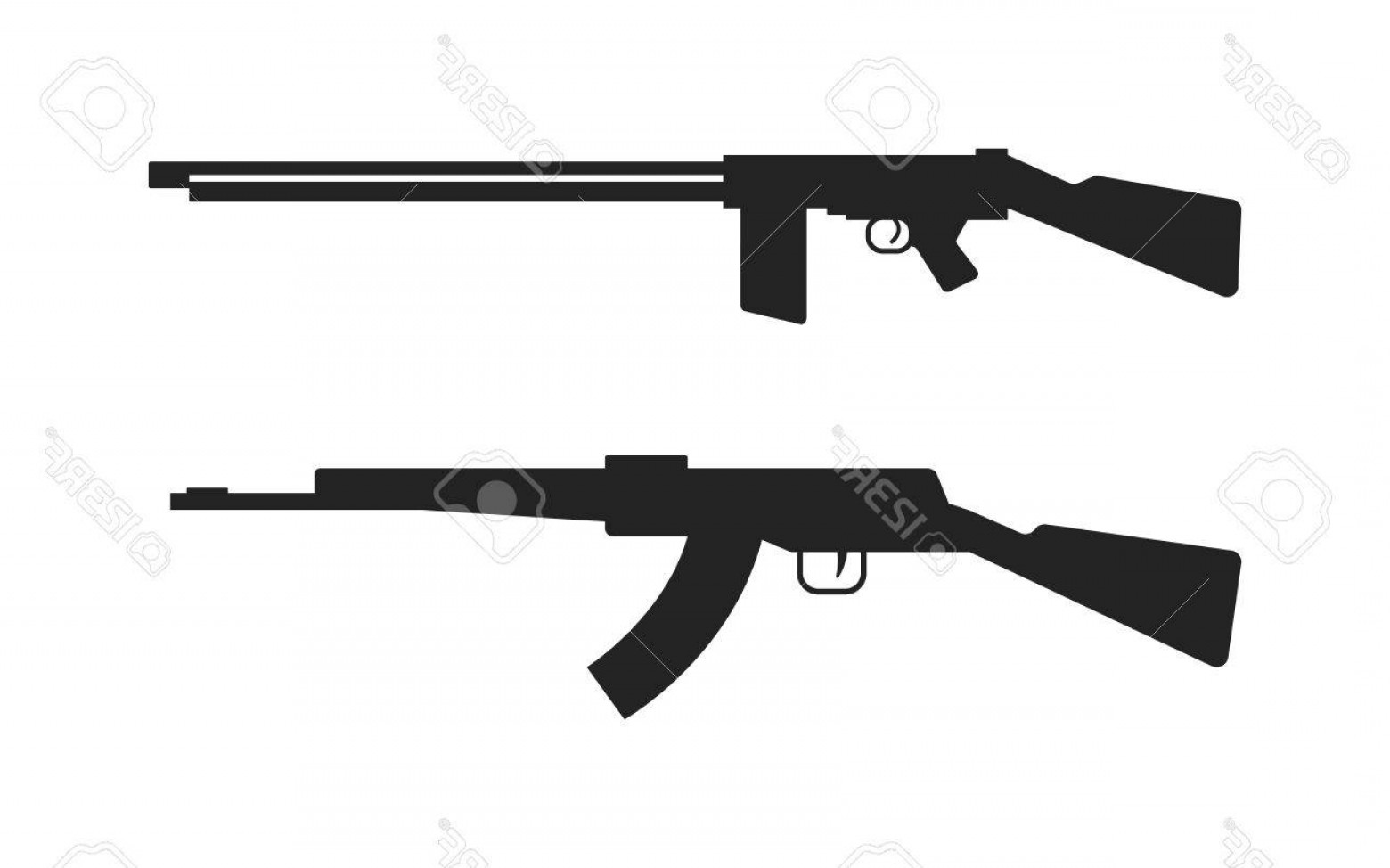 1560x974 Vector Gun Drawing Ak 47 Createmepink