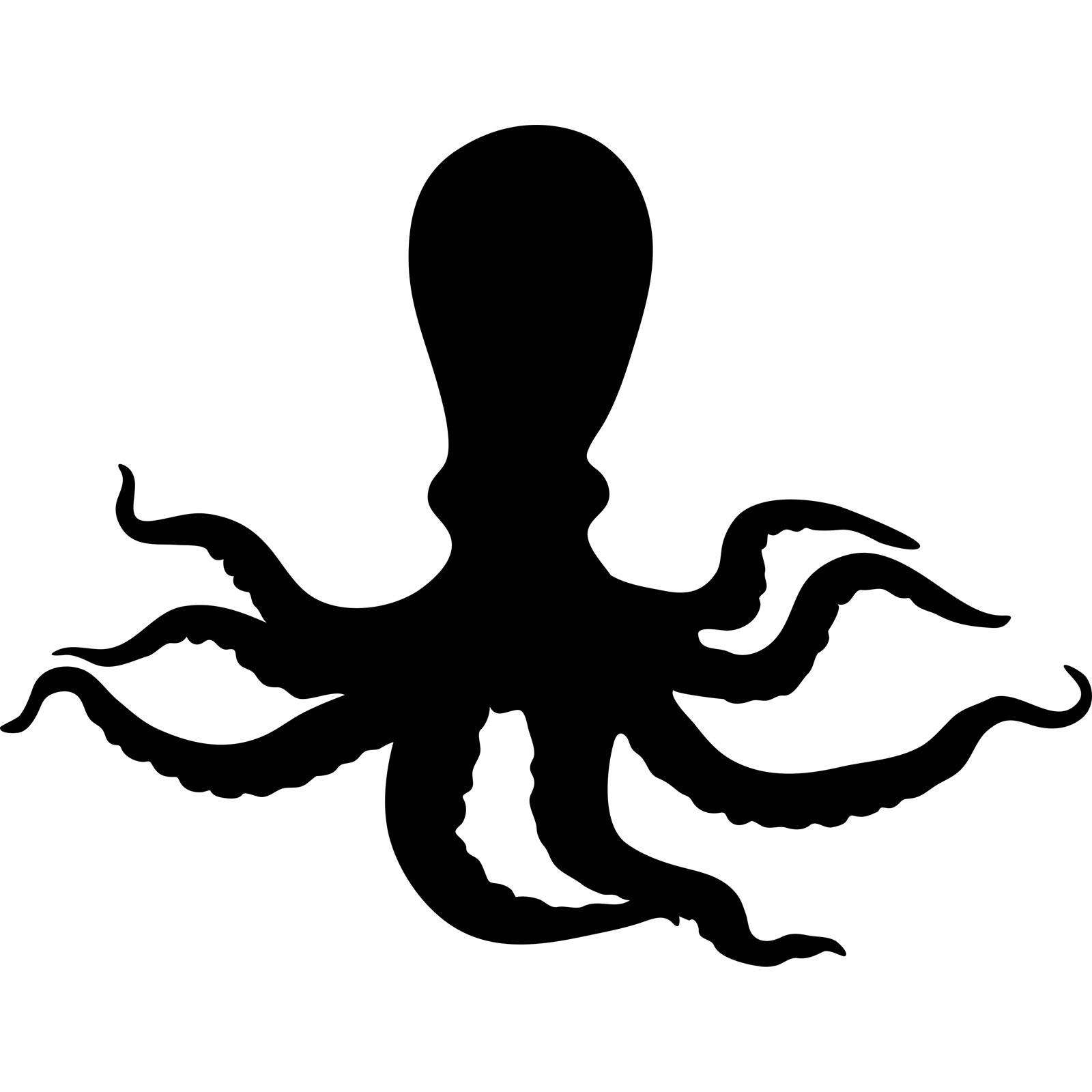1600x1600 Silhouette Clipart Octopus