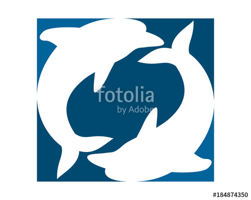 500x400 Dolphin Pisces Silhouette Fish Nautical Marine Life Image Animal
