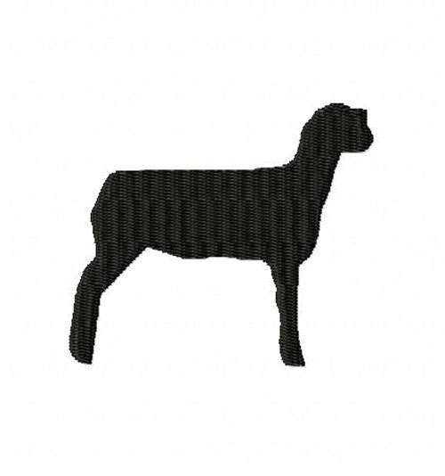 500x534 Show Lamb Mini Machine Embroidery Design Made To Match Filled