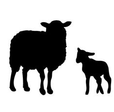 235x232 Realistic Sheep Amp Lambs Silhouettes