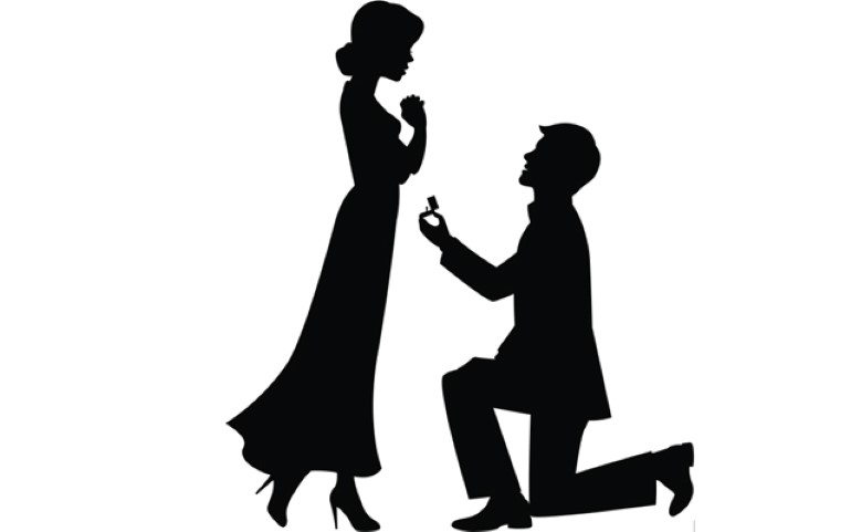 Marriage Proposal Silhouette at GetDrawings | Free download