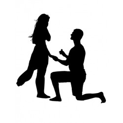 Marriage Proposal Silhouette at GetDrawings | Free download