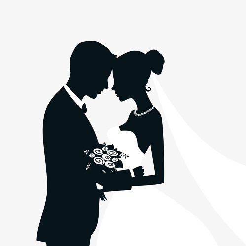 499x499 Silhouette Marriage, Black, Sketch, Marry Png Image And Clipart