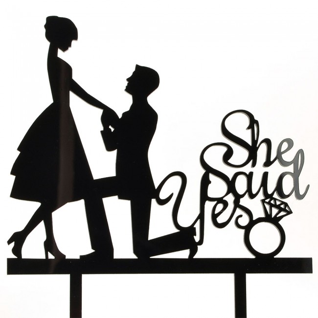650x650 Mr Amp Mr Groom Married Couple Black Acrylic Wedding Day Cake Topper