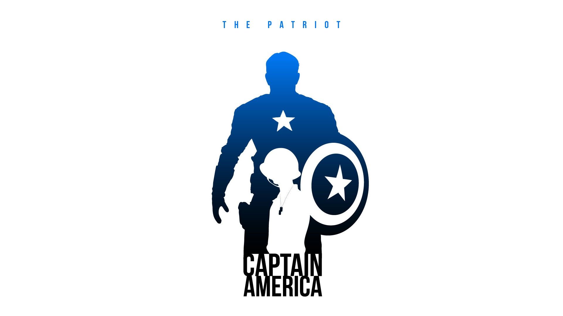 1920x1080 Minimalistic Captain America Silhouette Marvel Comics The Avengers