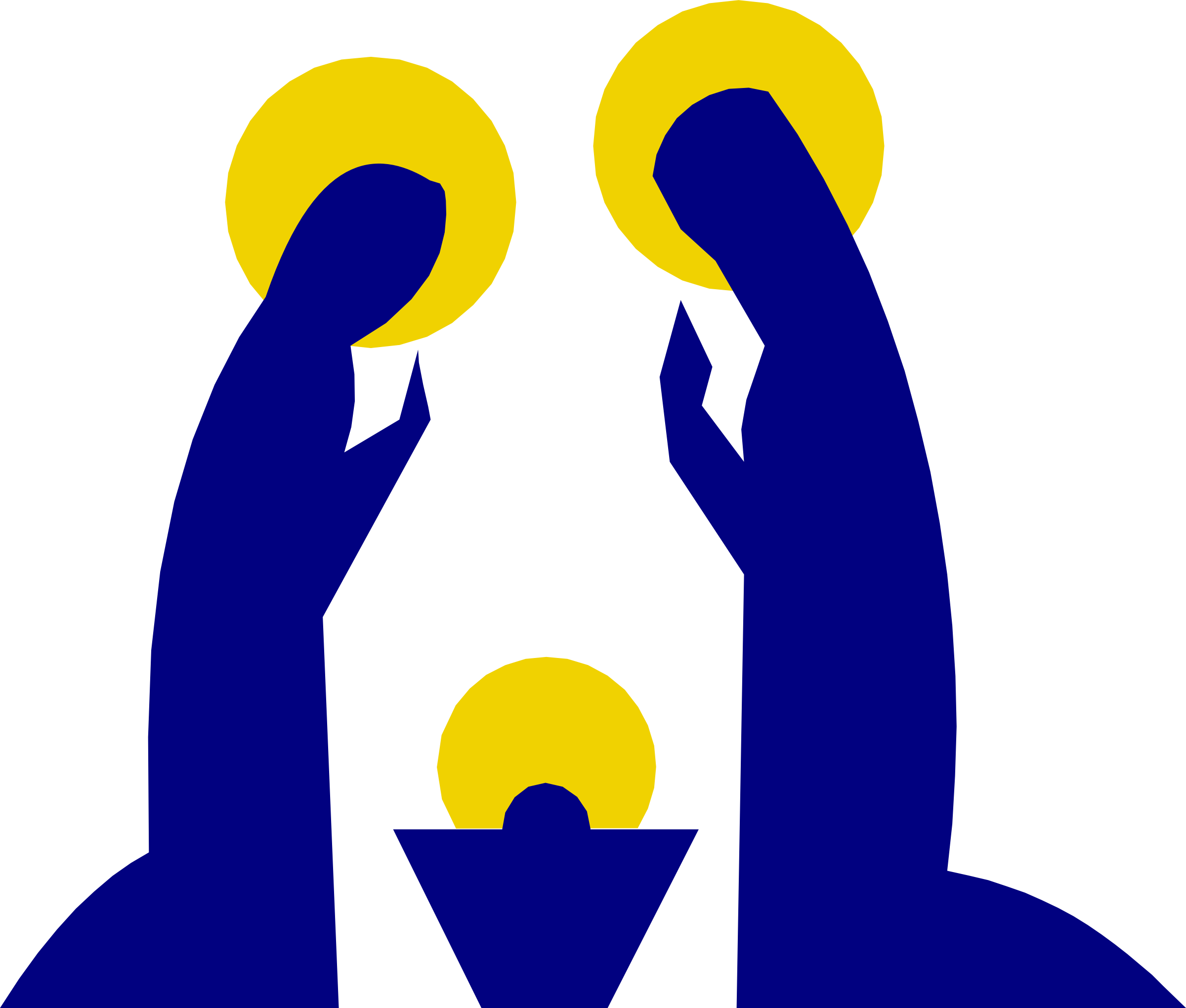 2400x2039 Mary, Joseph, And Jesus Vector Clipart Image