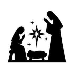 Mary And Joseph Silhouette Image at GetDrawings | Free download