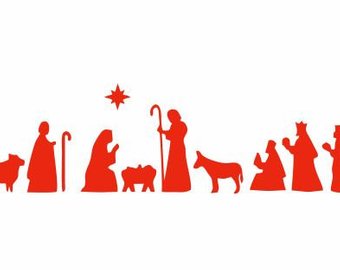 340x270 Nativity Vinyl Decal Etsy