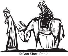 237x194 Mary And Joseph. Bethlehem Christmas. Star In Night Sky Eps