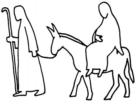 465x346 Advent Mary And Joseph And Donkey Coloring Page Christmas