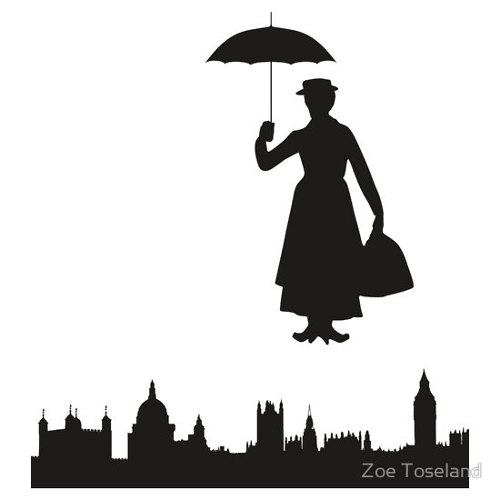 550x550 Mary Poppins Silhouette. Aces Mary Poppins