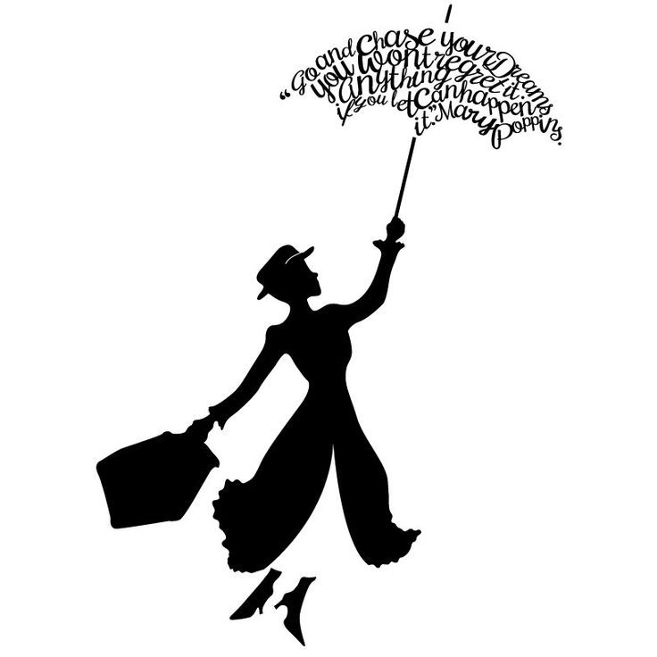 Mary Poppins Silhouette Images at GetDrawings | Free download