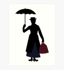 210x230 Mary Poppins Silhouette Art Prints Redbubble