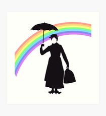 210x230 Mary Poppins Silhouette Art Prints Redbubble