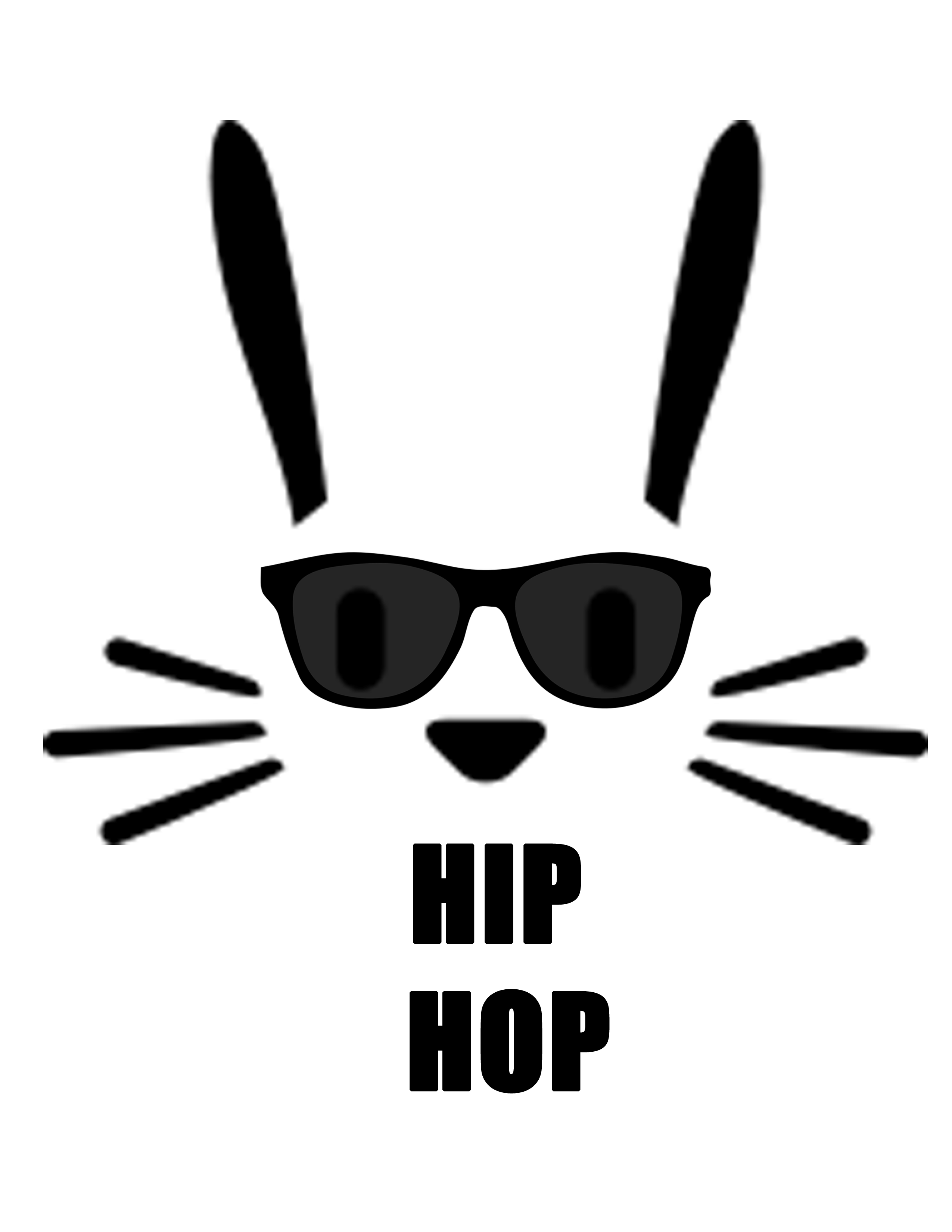 2550x3300 Diy Hip Hop Bunny Shirt