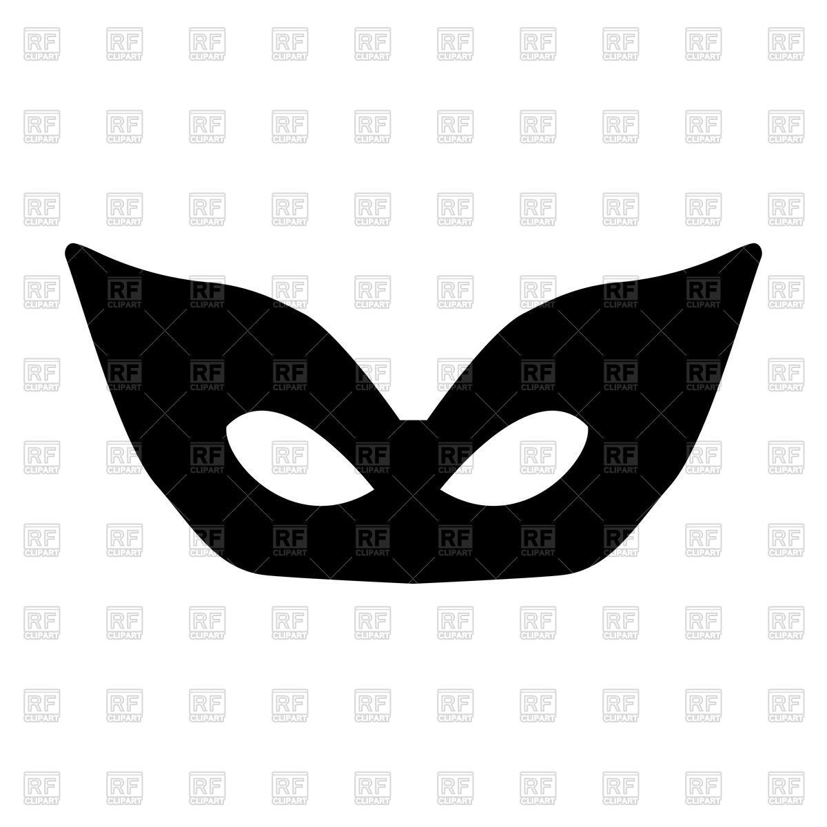 1200x1200 Mask Silhouette On White Background Royalty Free Vector Clip Art