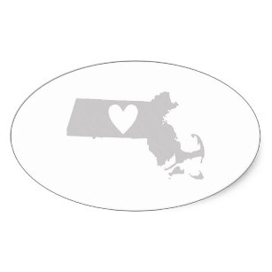 307x307 Massachusetts Silhouette Stickers Zazzle