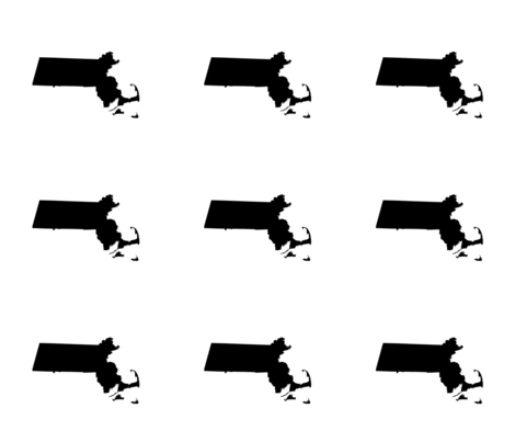 470x403 Massachusetts State Silhouette