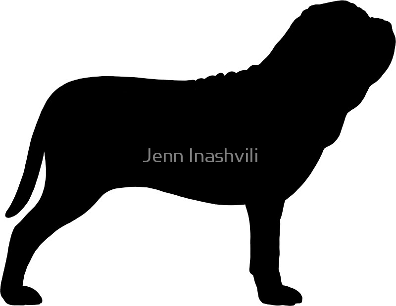 800x619 Neapolitan Mastiff Silhouette(S) Stickers By Jenn Inashvili