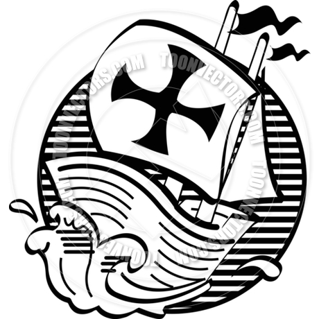 460x460 Cartoon Mayflower Ship Vector Illustration By Clip Art Guy Toon